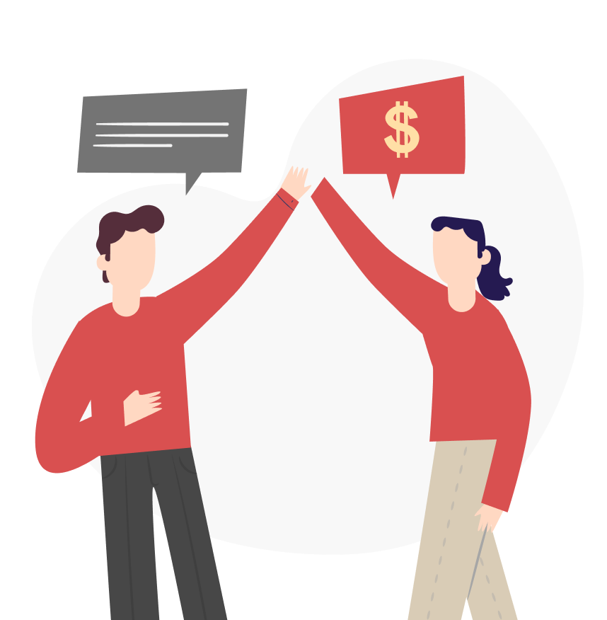 A borrower and legal money lender in the midst of discussing loan contract